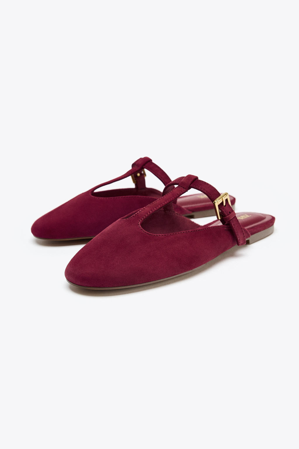 SPLIT SUEDE SLINGBACK SHOES WITH STRAP - Zara фото 6