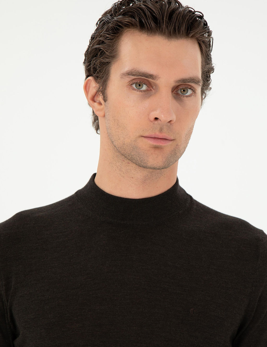 Темно-зеленый зауженный свитер - Cacharel фото 2