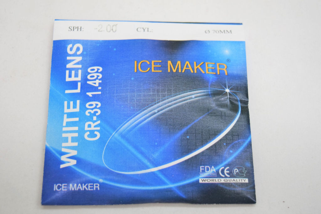 Линзы WHITE LENS Ф70 индекс 1.49 ДИОПТРИИ -1.00 - -4.00
