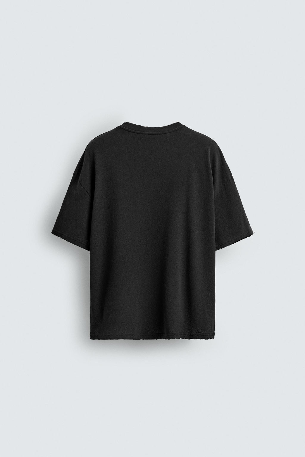 CAMISETA CUELLO PICO ALGOD?N - C??AMO / Negro