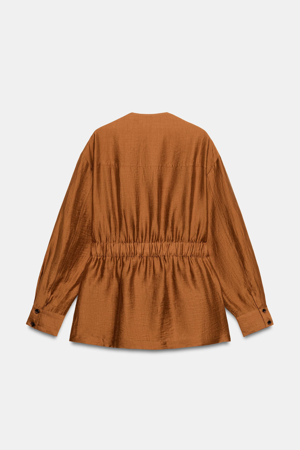 CHAQUETA SAFARI CON LINO CINTUR?N / Curry - Zara фото 8
