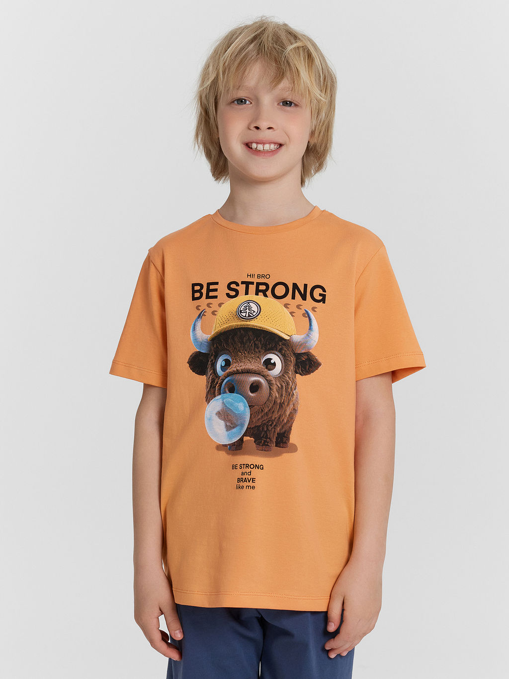 Комплект домашний для мальчиков коричневый с принтом и надписью League - Mark formelle фото 2