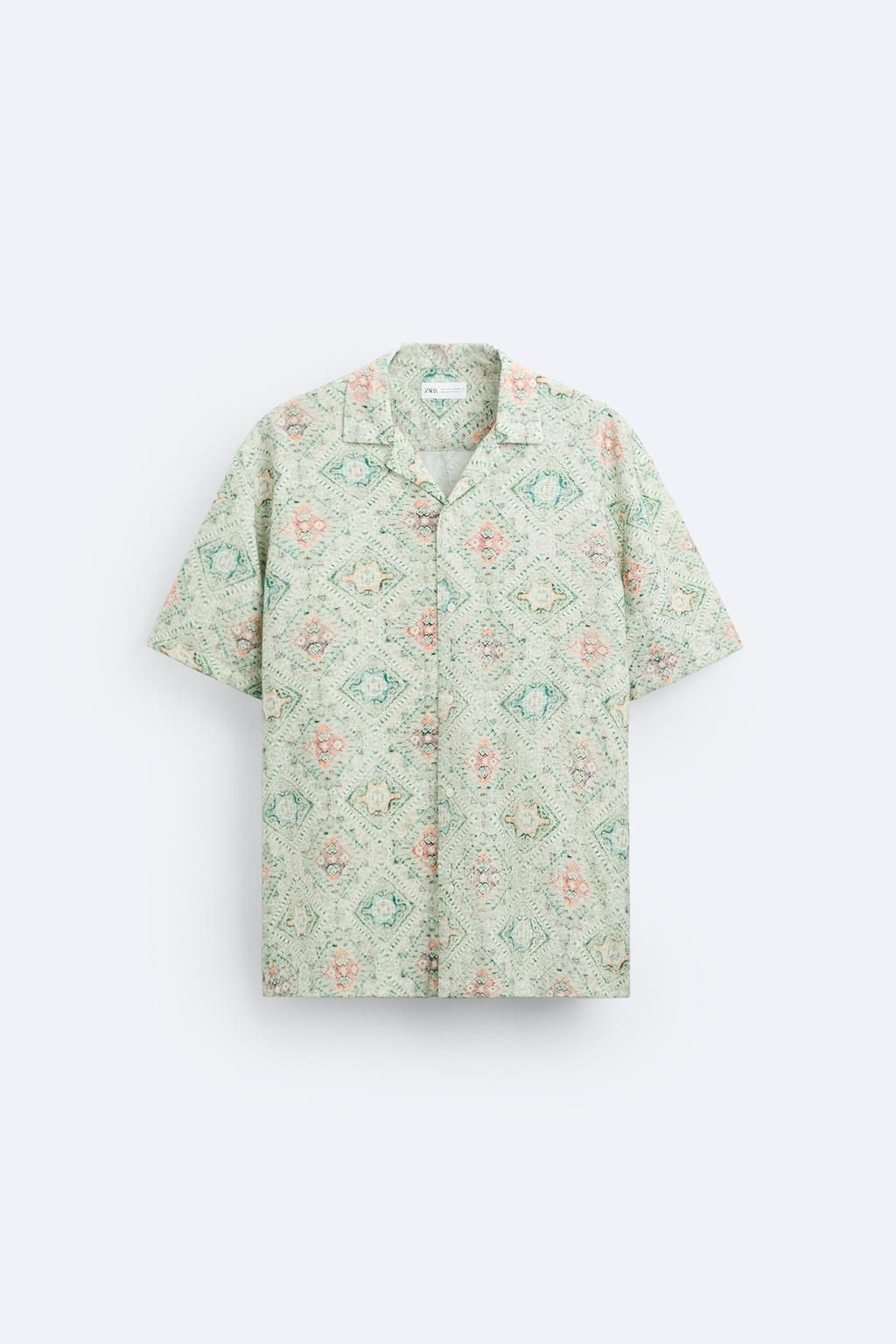 TEXTURED VISCOSE BLEND SHIRT - Zara фото 7