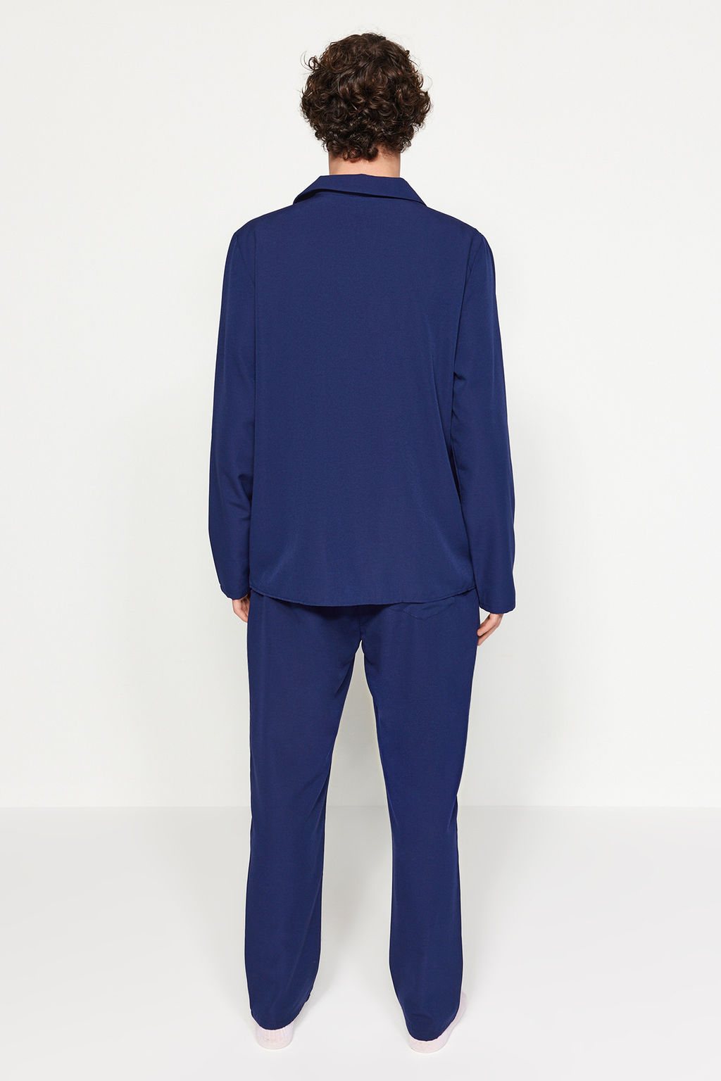 TRENDYOL MAN Gri Regular Fit Dokuma Pijama Tak?m? TMNAW24PT00057 - Trendyolmilla фото 9