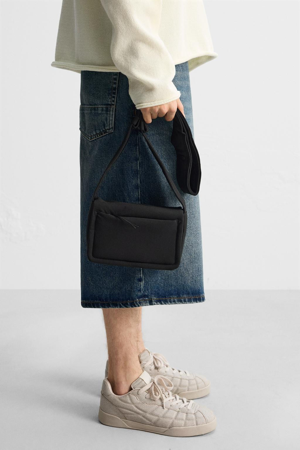 NYLON CROSSBODY BAG WITH FLAP - Zara фото 2