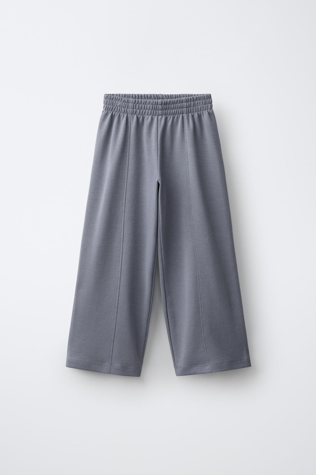 PANTAL?N WIDE LEG INTERLOCK / Azul