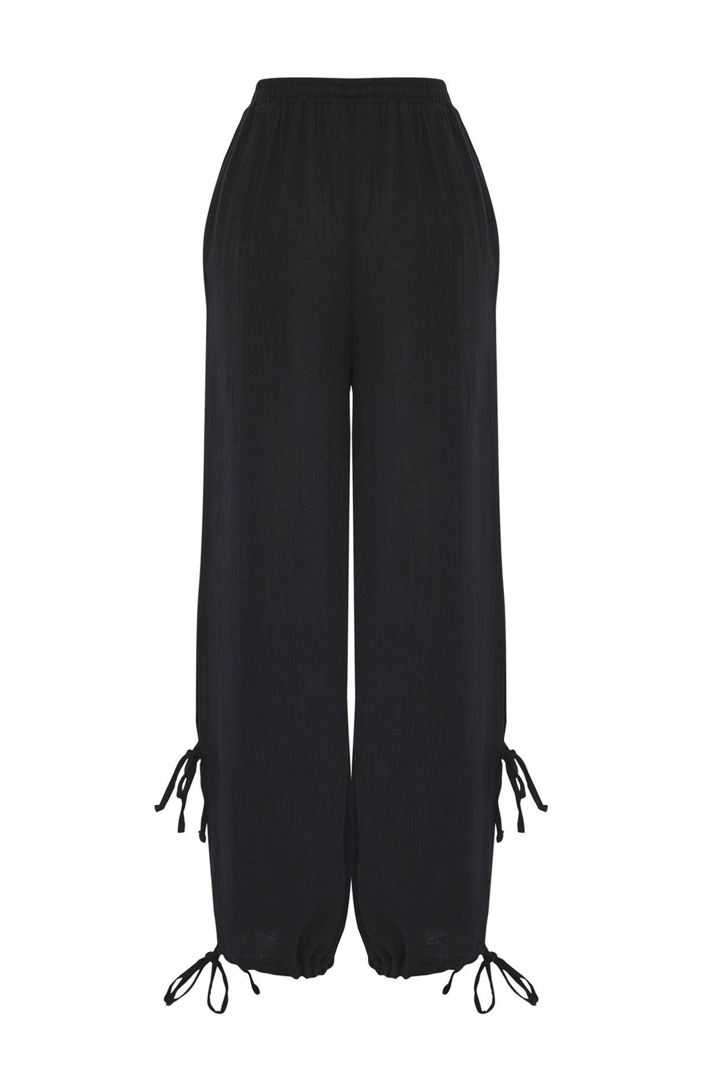 Trendyolmilla Tas Dokuma Baglama Detayl? 100% Pamuk Plaj Pantolon TBESS25PL00008  фото 11