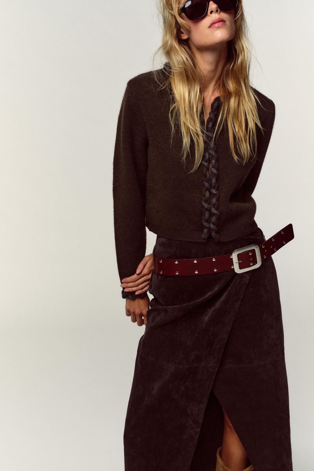 CARDIGAN WITH INTERWOVEN TRIMS - Zara фото 2