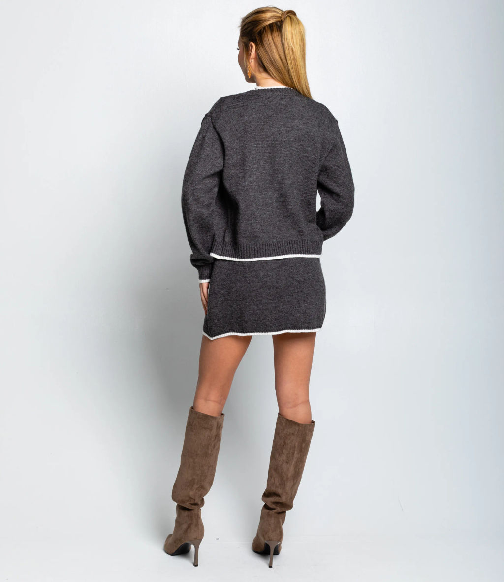 Костюм #КТ7811, тёмно-серый