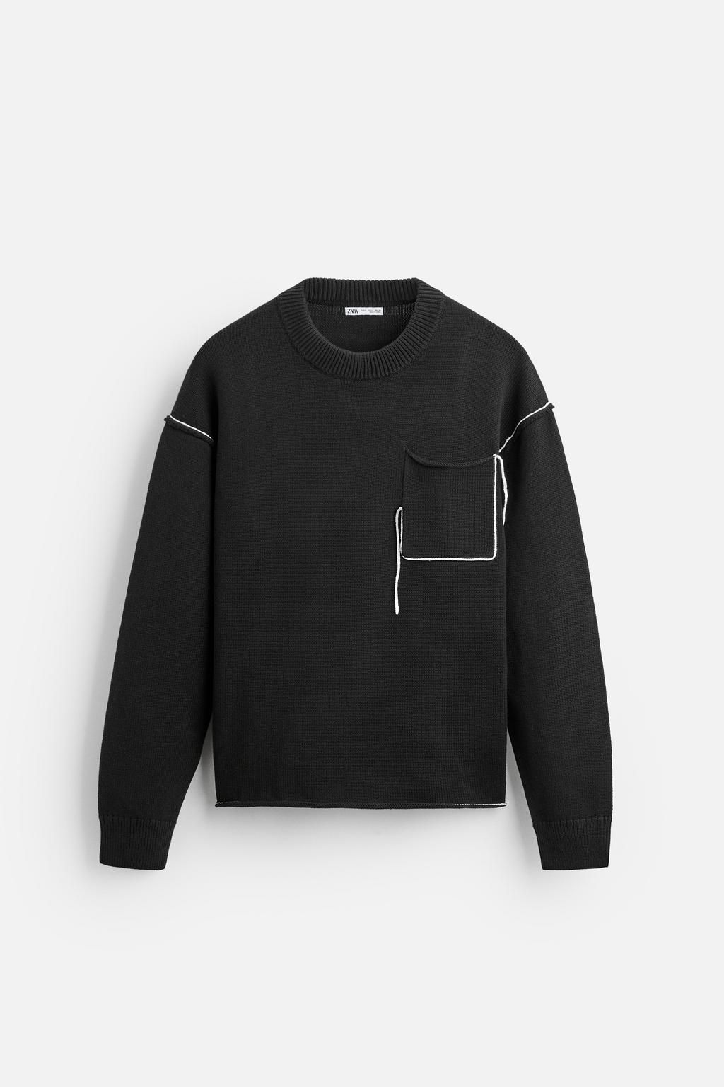 SWEATER WITH CONTRASTING STRIP - Zara фото 6