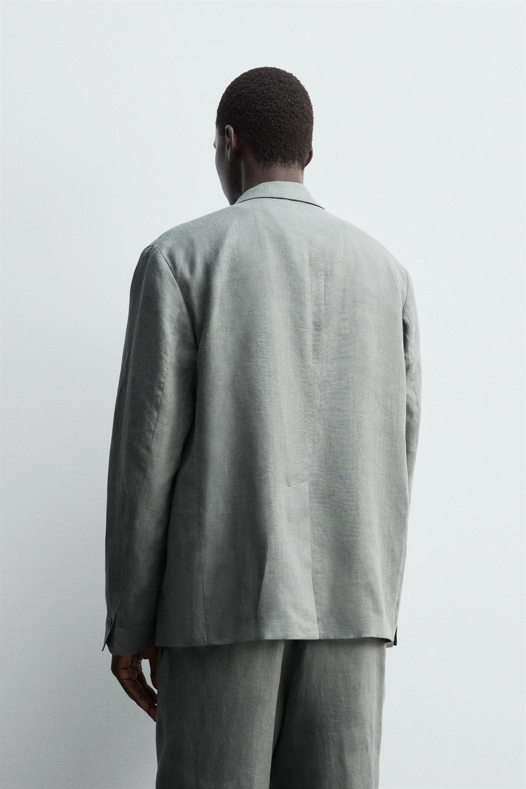 DOUBLE-BREASTED 100% LINEN SUIT BLAZER - Zara фото 3