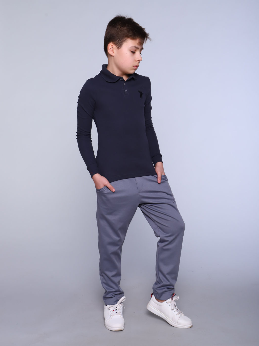 Ладошки / Рубашка-поло Василий белый  фото 34