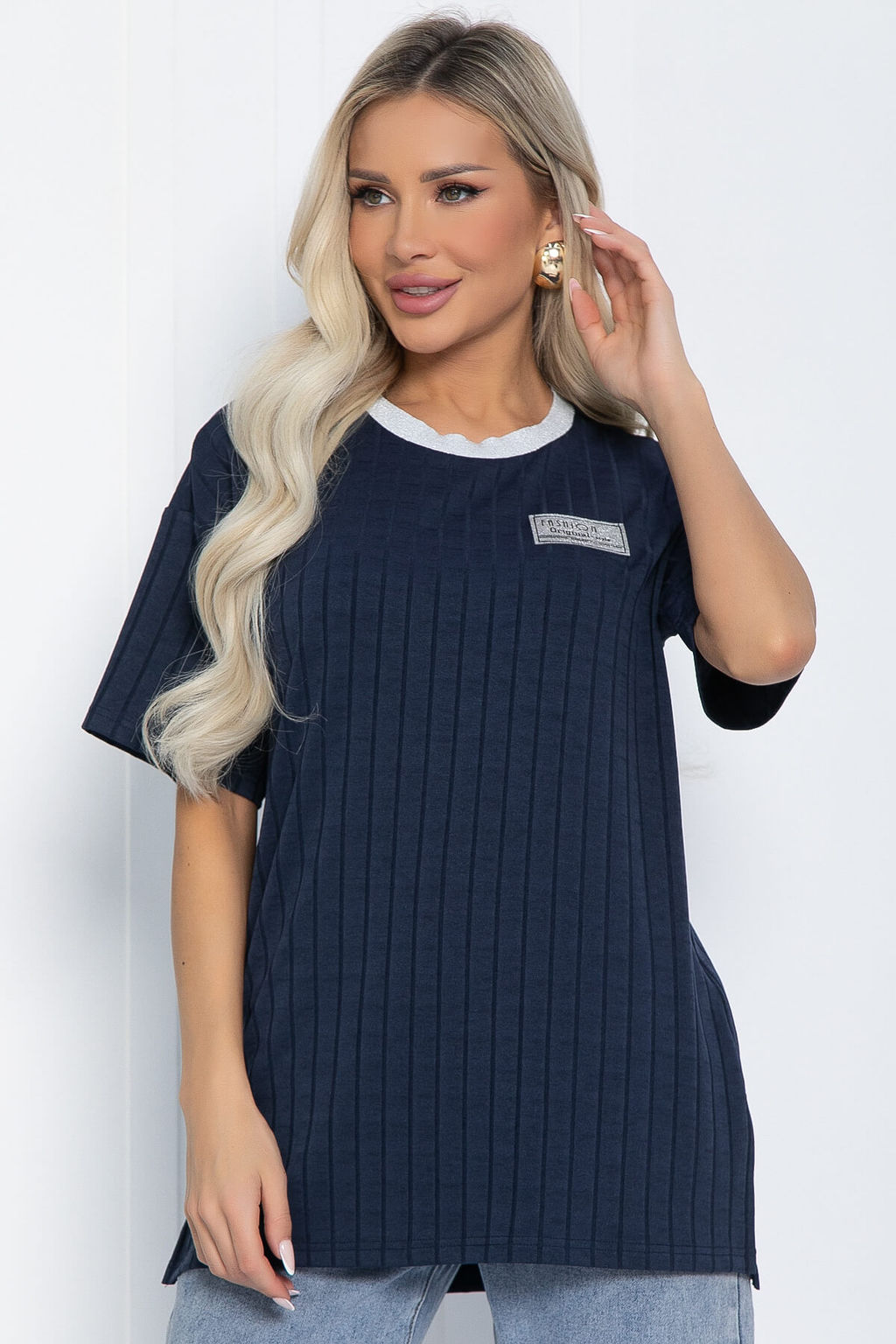 Футболка Ника (синяя) Б12452-7