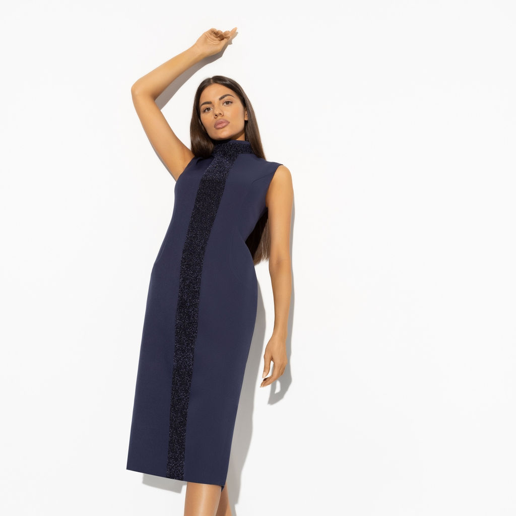 Платье‑футляр, Поцелуй удачи (night, с манжетами) - Charutti фото 6