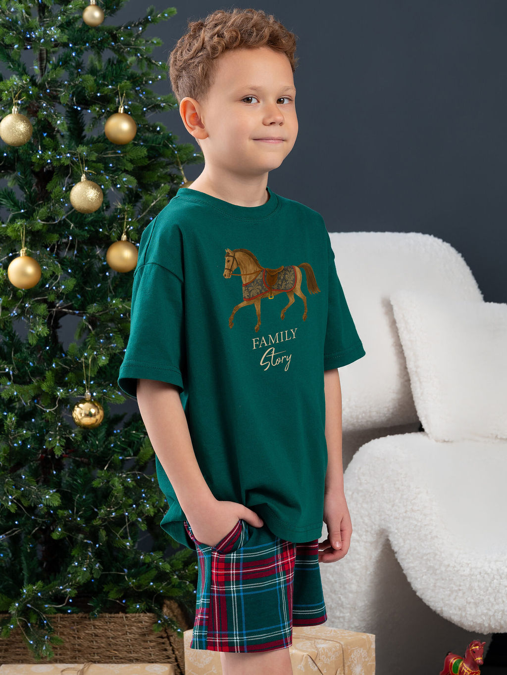 Комплект для мальчика Конь Зеленый - Modamica фото 3