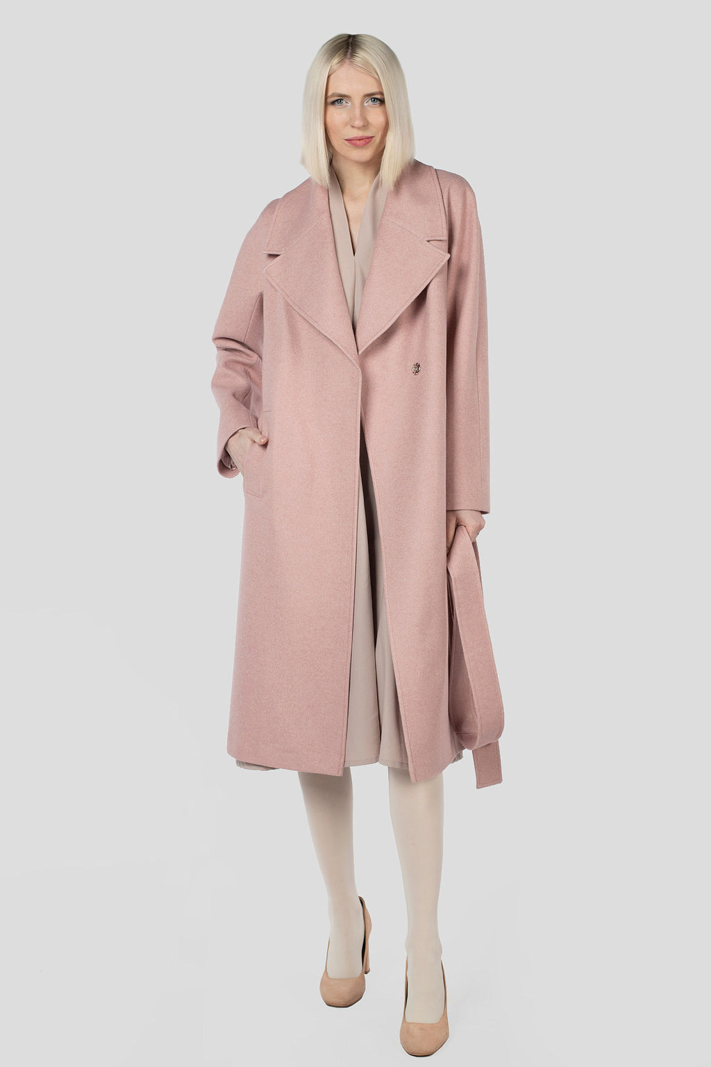 Пальто женское демисезонное (пояс) - El podio фото 2