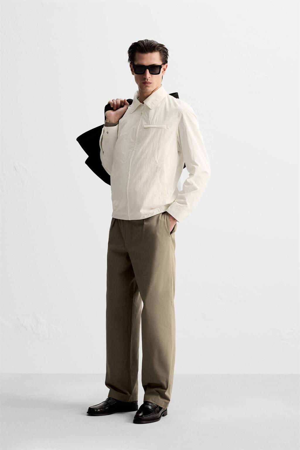 PLEATED CHINO TROUSERS - Zara фото 13