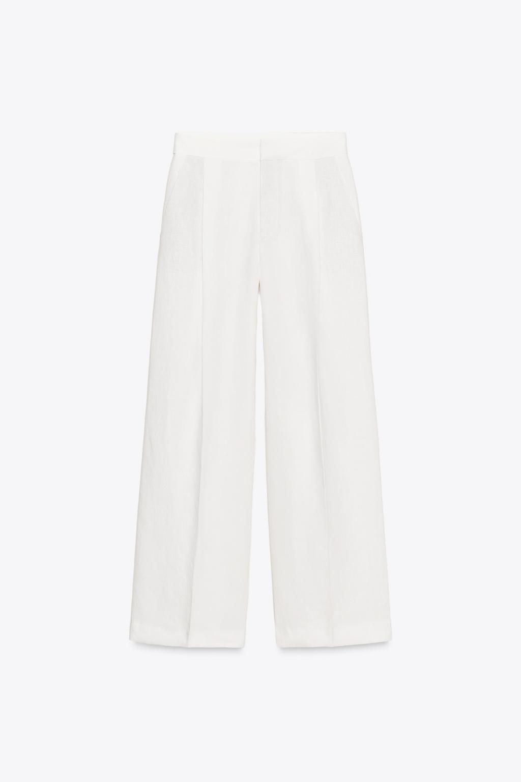 LINEN BLEND PLEATED TROUSERS ZW COLLECTION - Zara фото 6
