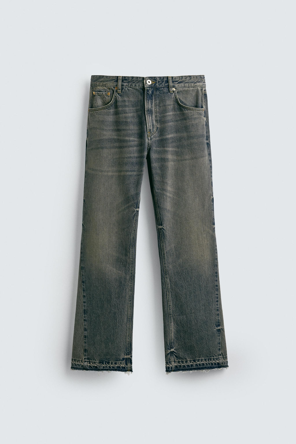 JEANS FLARE FIT / Azul / Verde - Zara фото 7