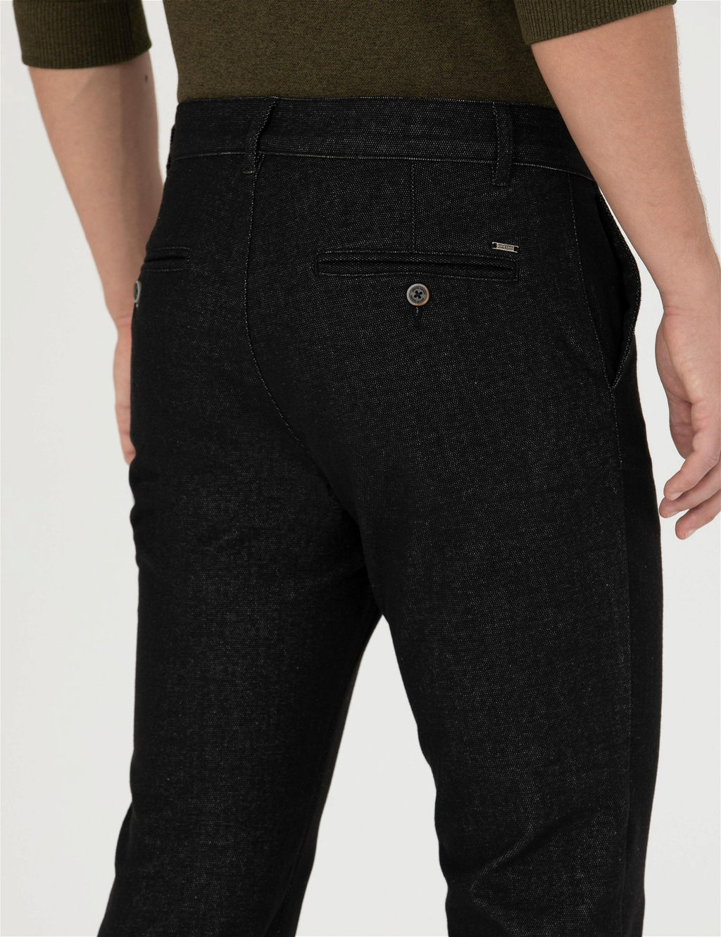Siyah Slim Fit Kanvas Pantolon - Pierre cardin фото 7