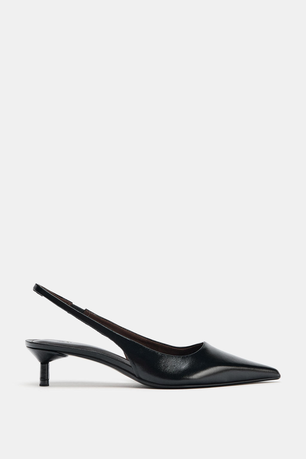 LEATHER SLINGBACK SHOES - Zara фото 9