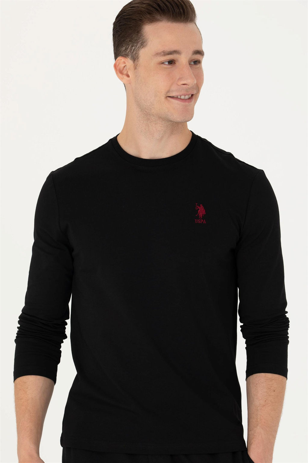 U. S. Polo Assn / Мужской черный базовый свитшот - U.s. polo assn фото 11