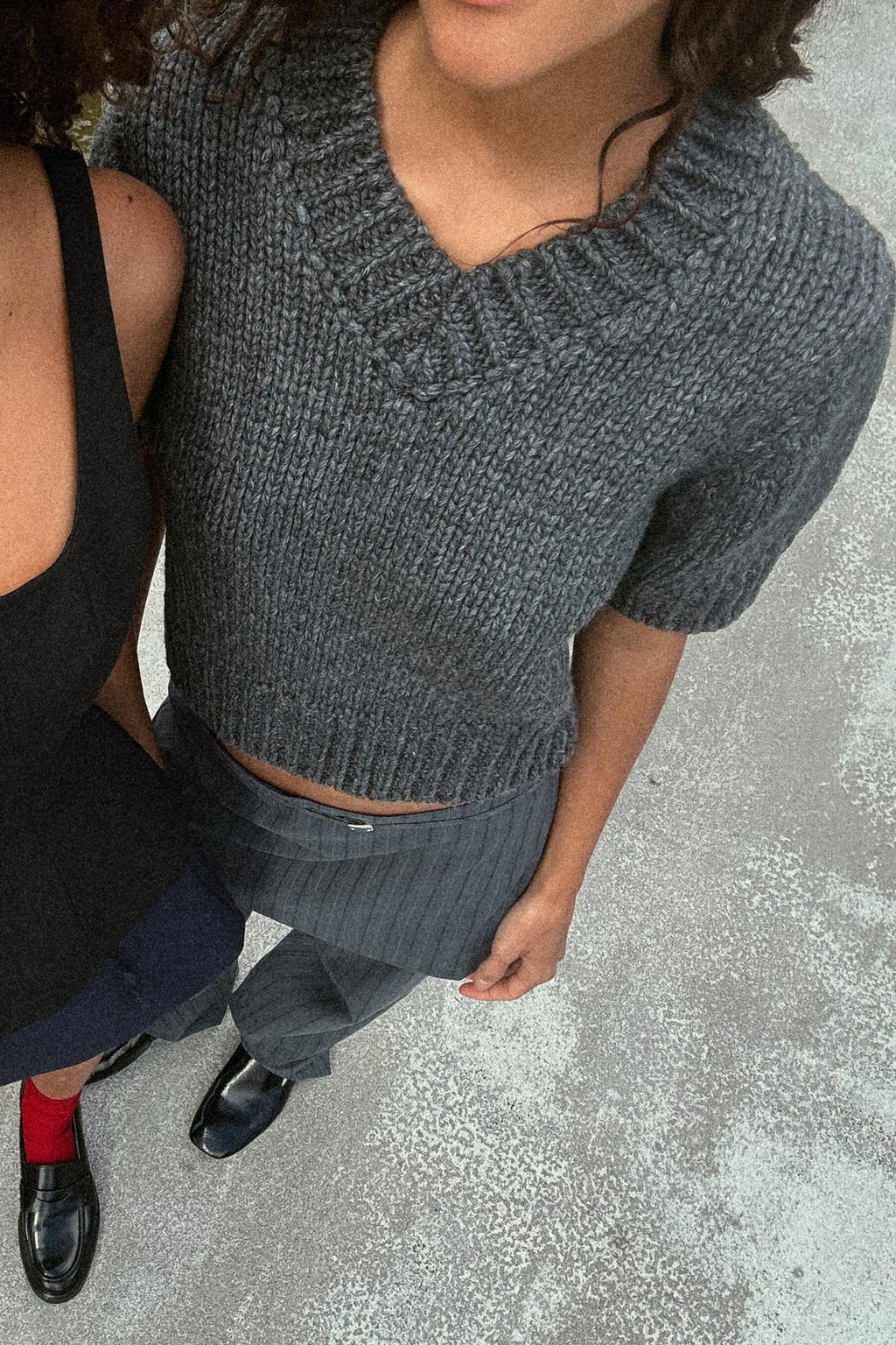 CROPPED KNIT V-NECK SWEATER - Zara фото 3