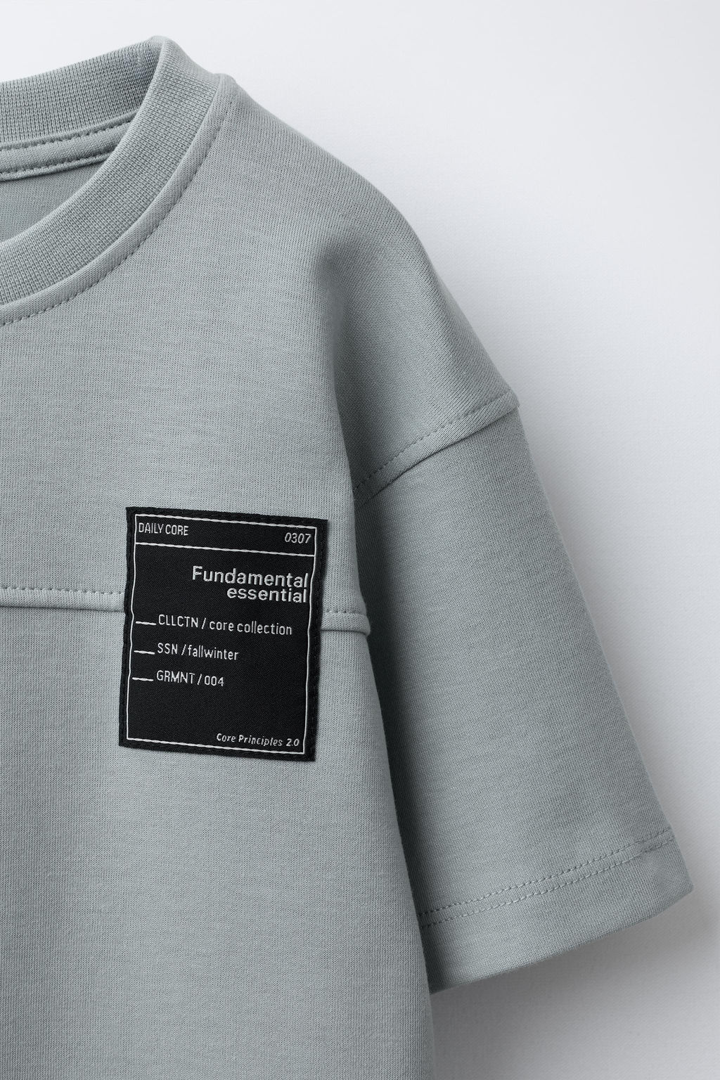 LABEL INTERLOCK T-SHIRT AND BERMUDA SHORTS SET - Zara фото 6