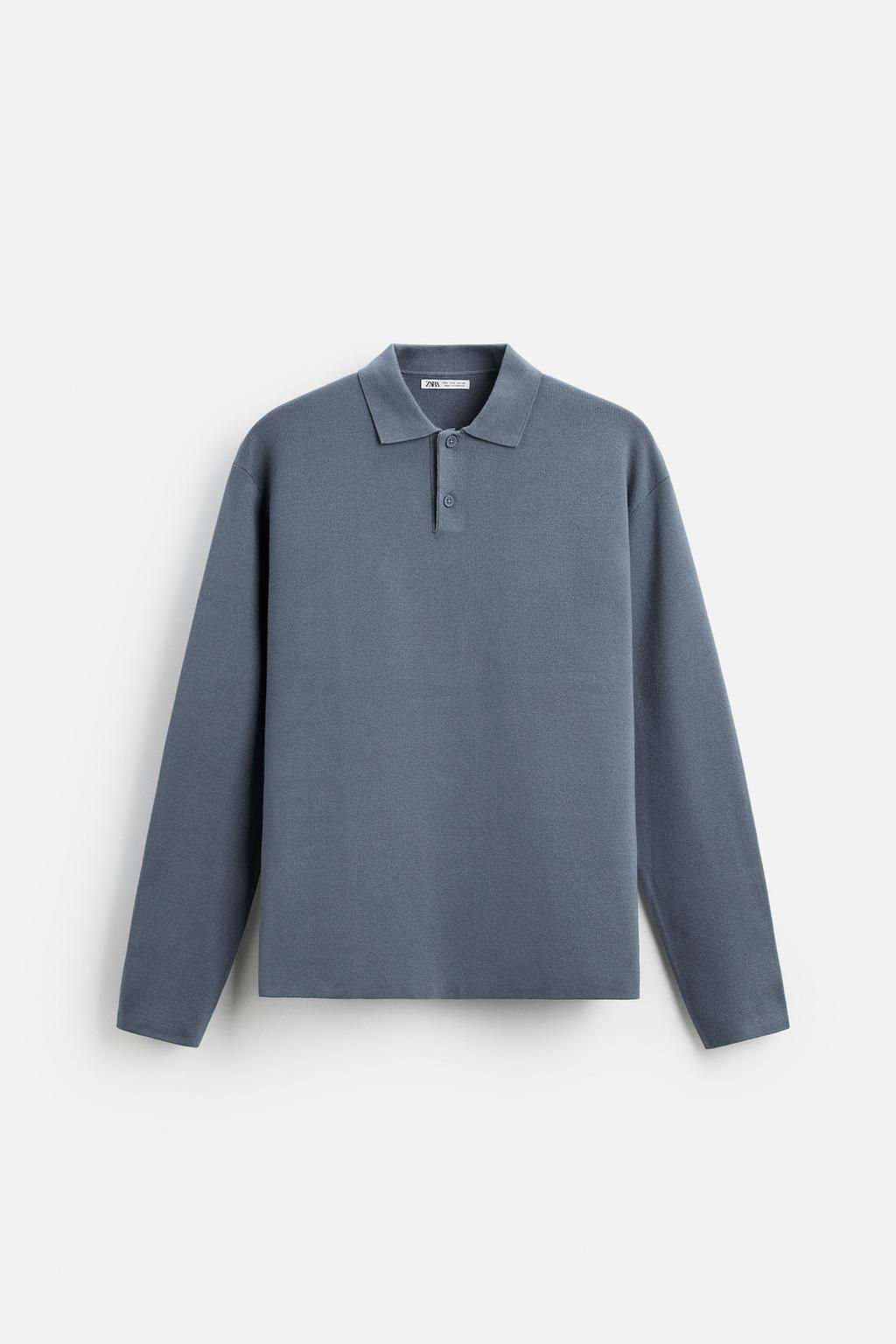 VISCOSE BLEND KNIT POLO SHIRT - Zara фото 46