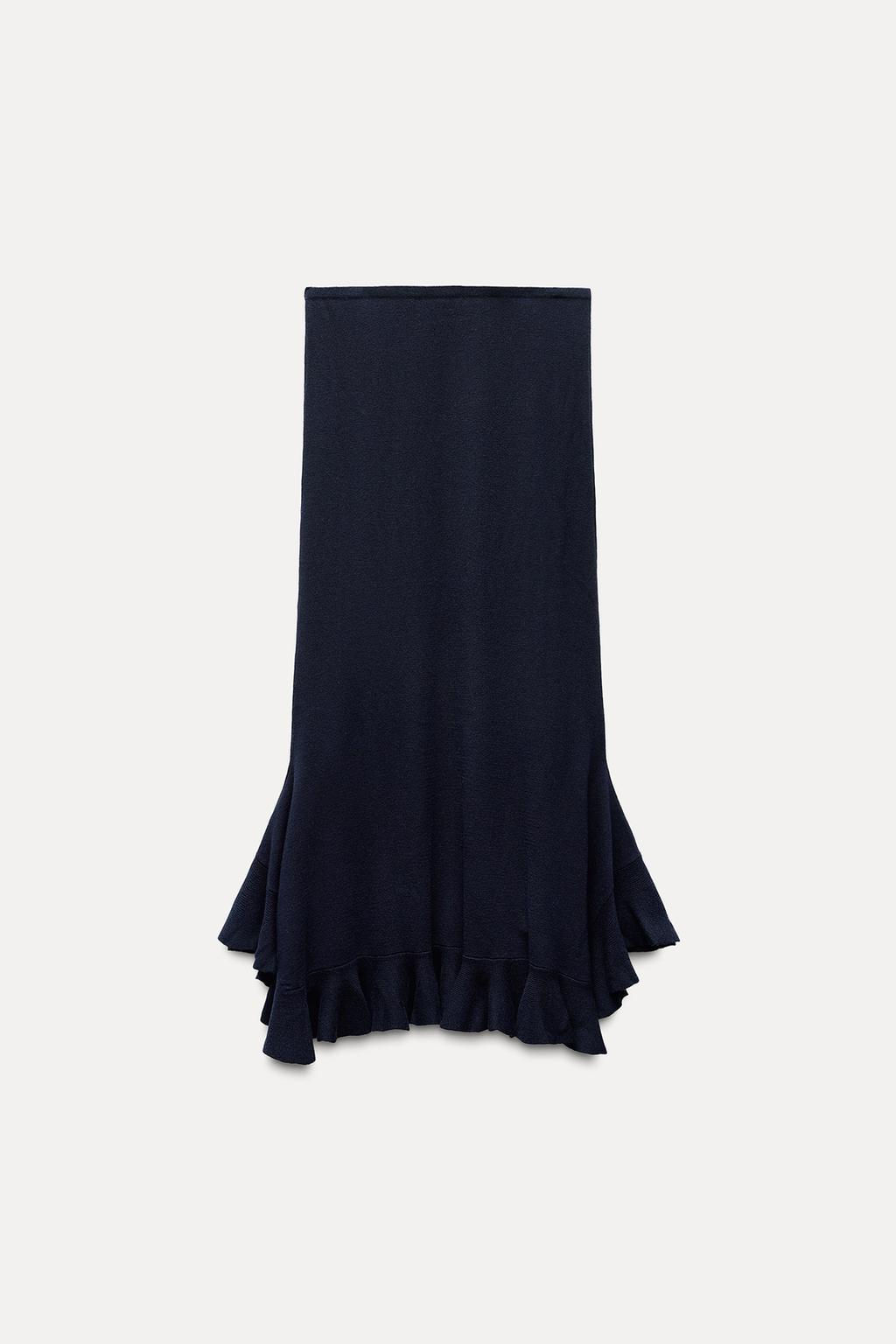 WOOL SKIRT WITH RUFFLED HEM - Zara фото 6