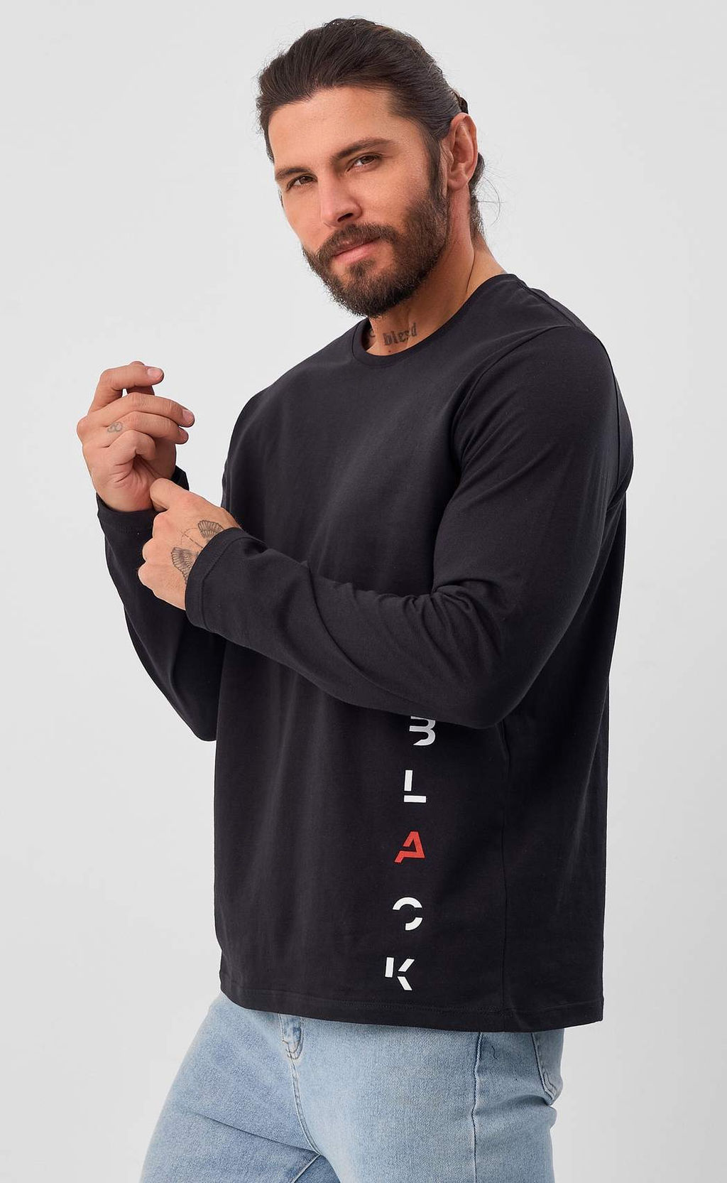 Лонгслив F521-1001-899 black - Fine joyce фото 2