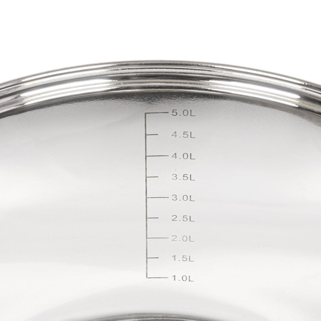 Кастрюля нерж СИЕНА 6,5л со стекл крышкой силикон/ручки Daniks SD-A93-24 (352054)  фото 2