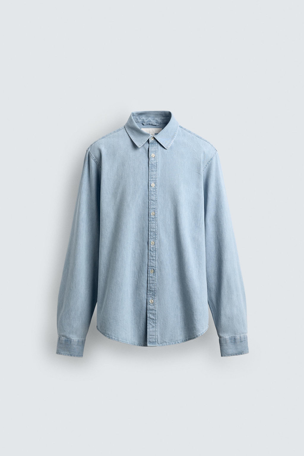 WASHED DENIM SHIRT - Zara фото 6