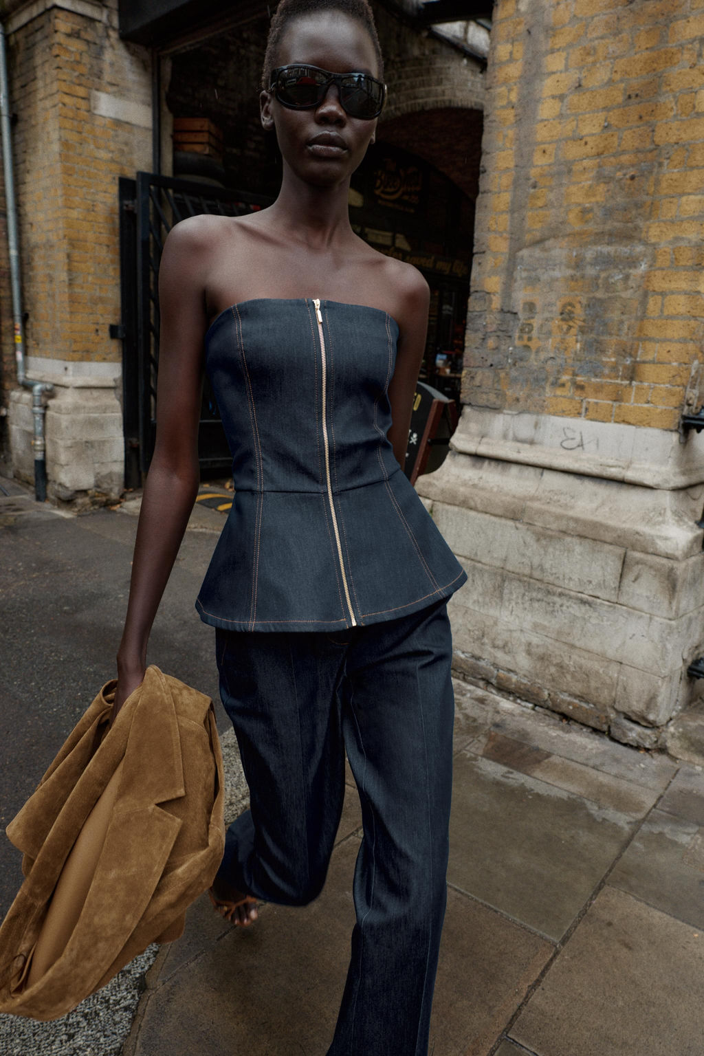 DENIM BUSTIER TOP Z1975 - Zara фото 5