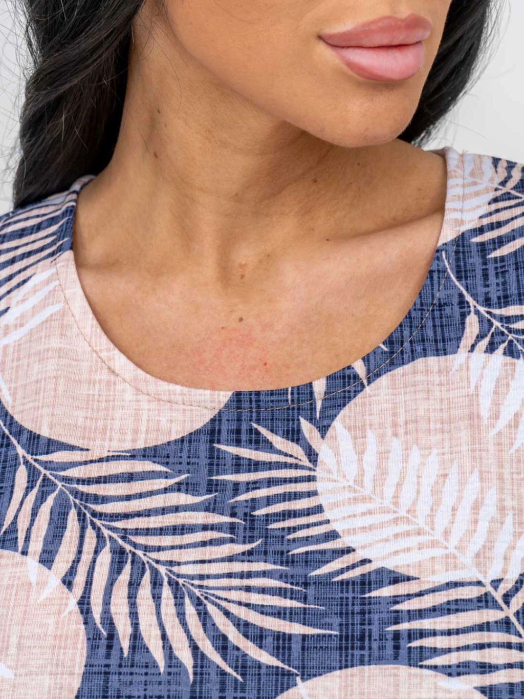 Платье женское, цвет синий бежевый