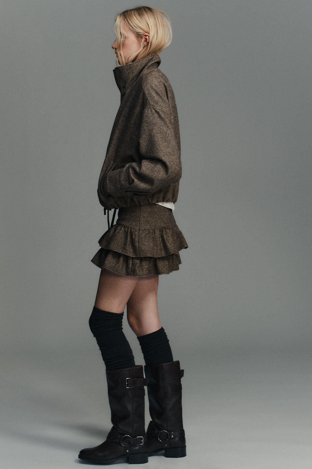 HERRINGBONE WOOL BLEND JACKET - Zara фото 4