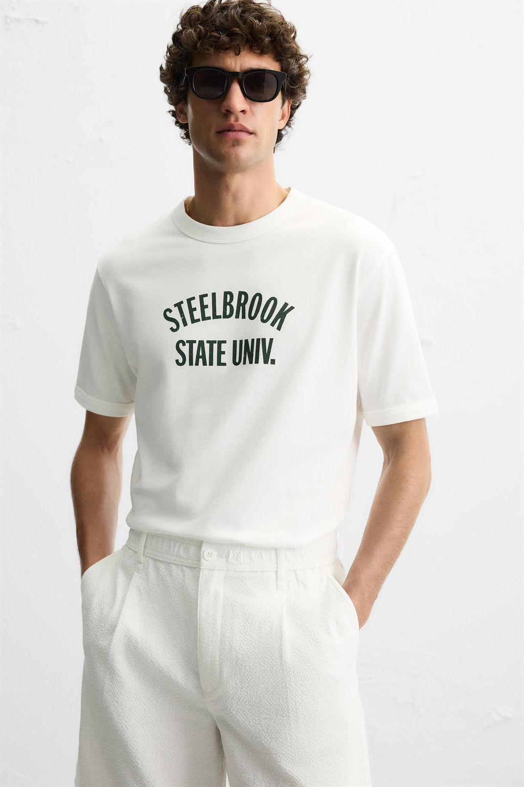 RIBBED SLOGAN T-SHIRT - Zara фото 5