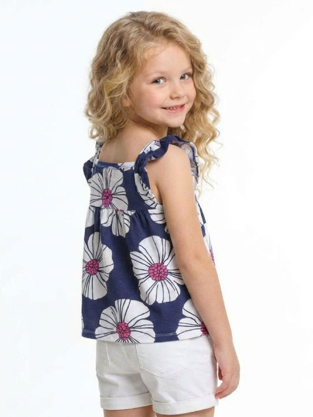 Майка для девочки UD 1458 цветы - Mini maxi фото 3