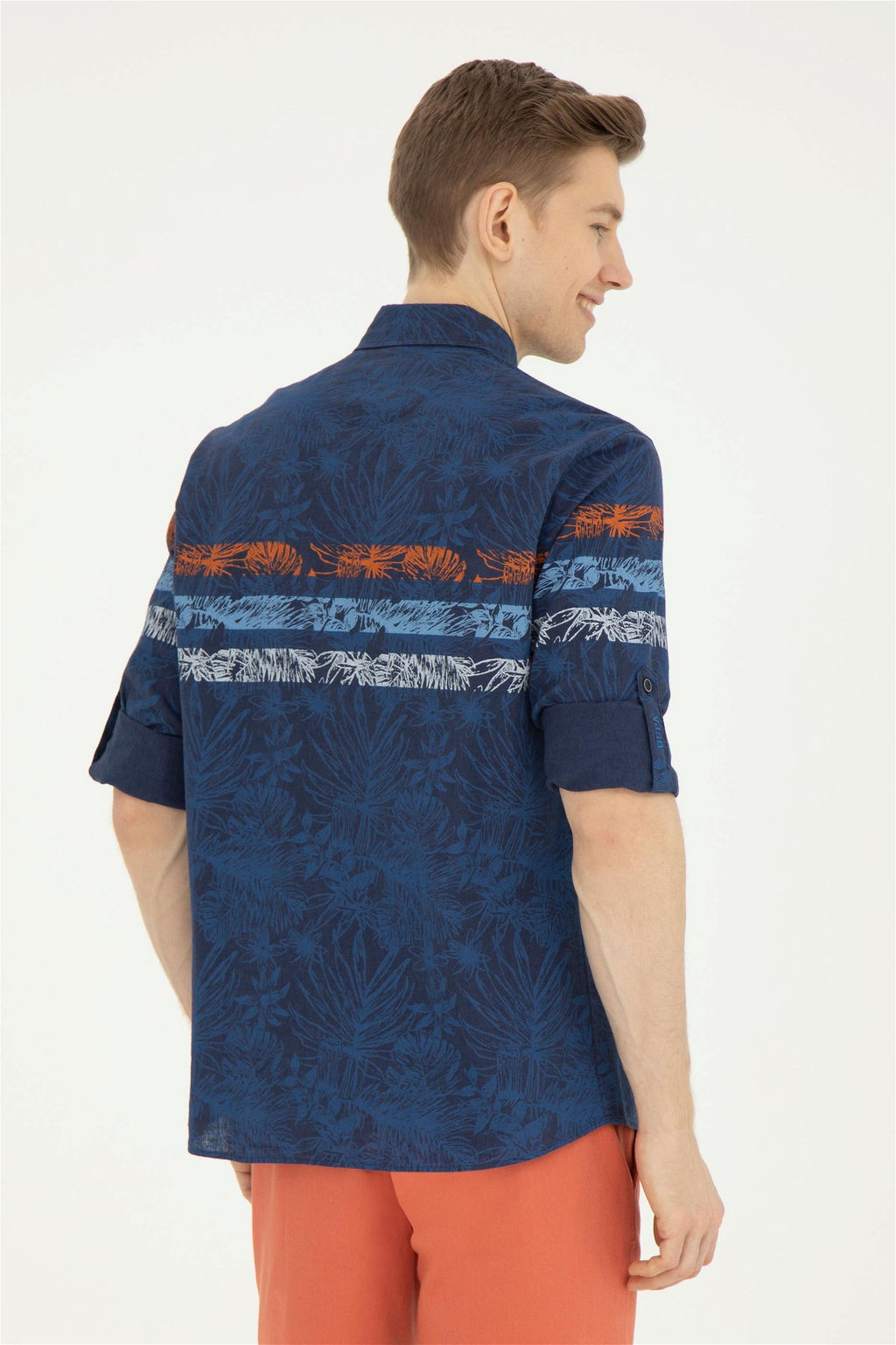 Мужская темно-синяя рубашка с длинным рукавом - U.s. polo assn фото 5