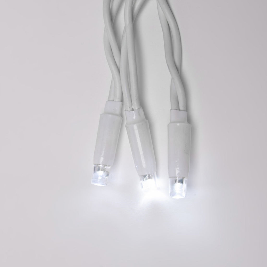 ULD-C1515-160/TWK WHITE IP67 Занавес светодиодный с эффектом мерцания, 1,5х1,5м. Соединяемый. 160 светодиодов. Белый свет. Провод белый. TM Uniel. - Volpe фото 4
