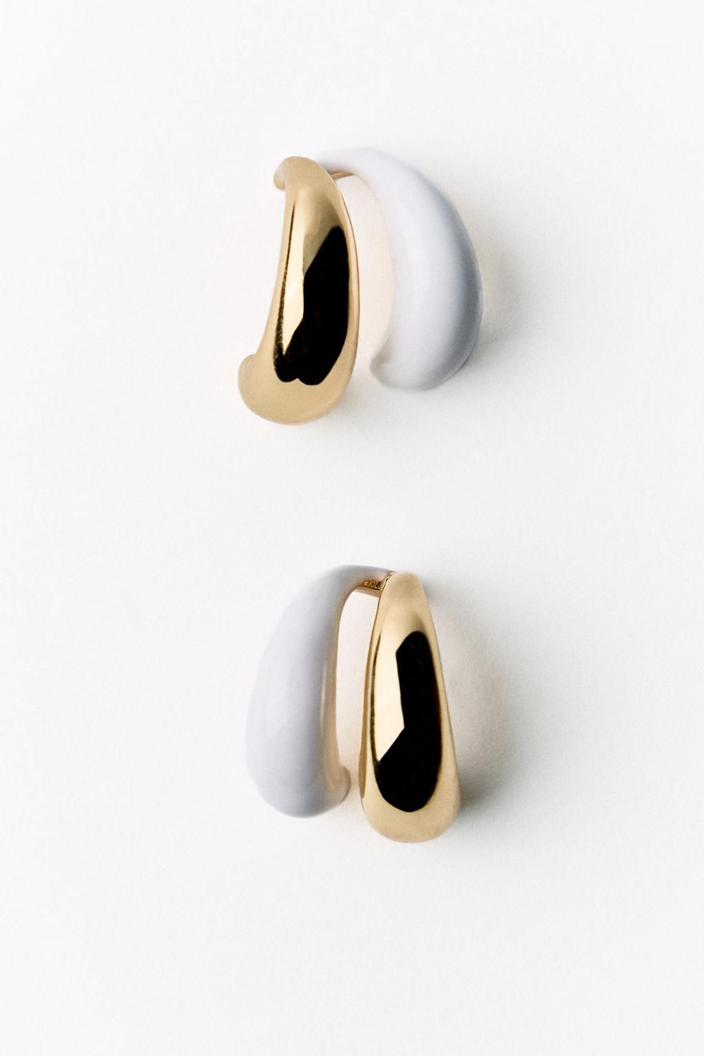 DOUBLE EAR CUFF EARRINGS - Zara фото 6