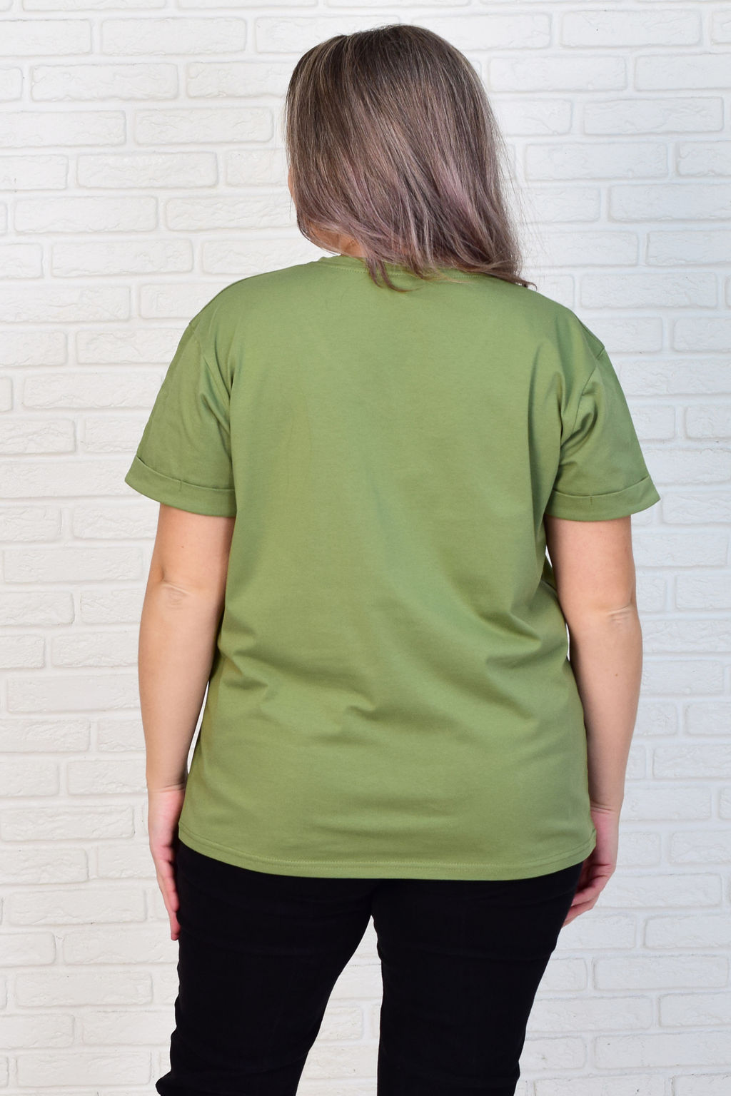 Футболка женская 6-192а (оливковый)
