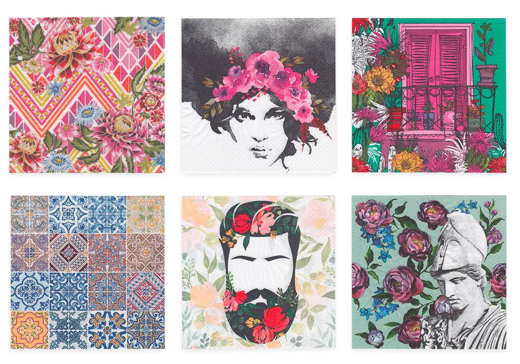 Love2art Салфетки бумажные ассорти SDP №0221-04 33 x 33 6 шт. Дух южных странствий