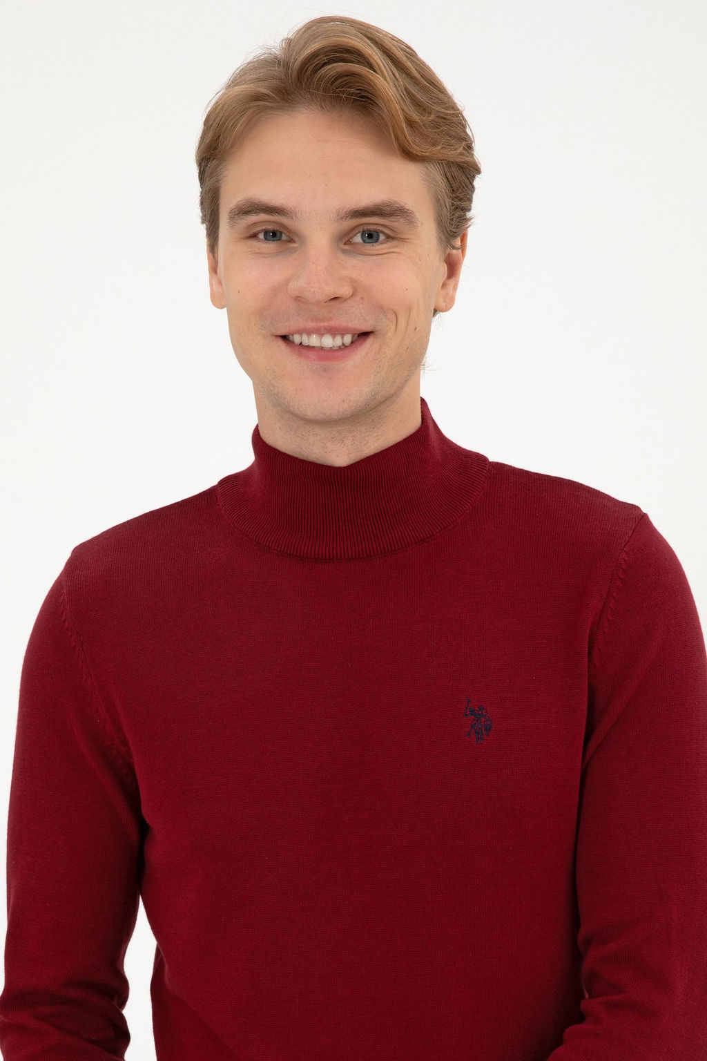 Erkek Slim Fit Boazl Bordo Basic Kazak - U.s. polo assn фото 2