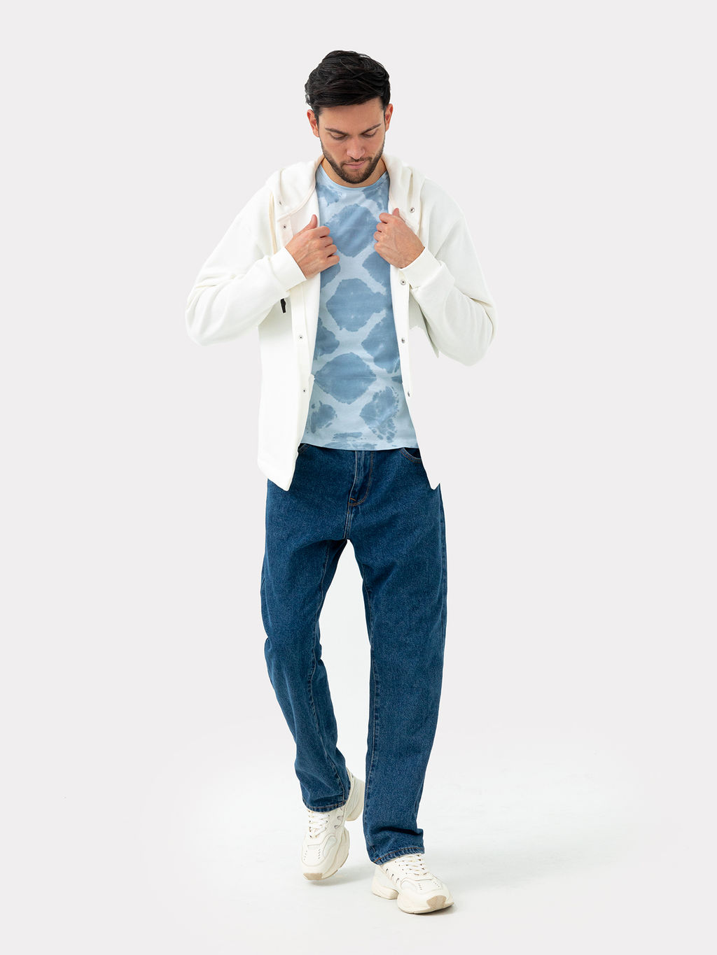 Футболка мужская синяя в технике тай-дай синий тайдай 111773-1 - Mark formelle фото 3