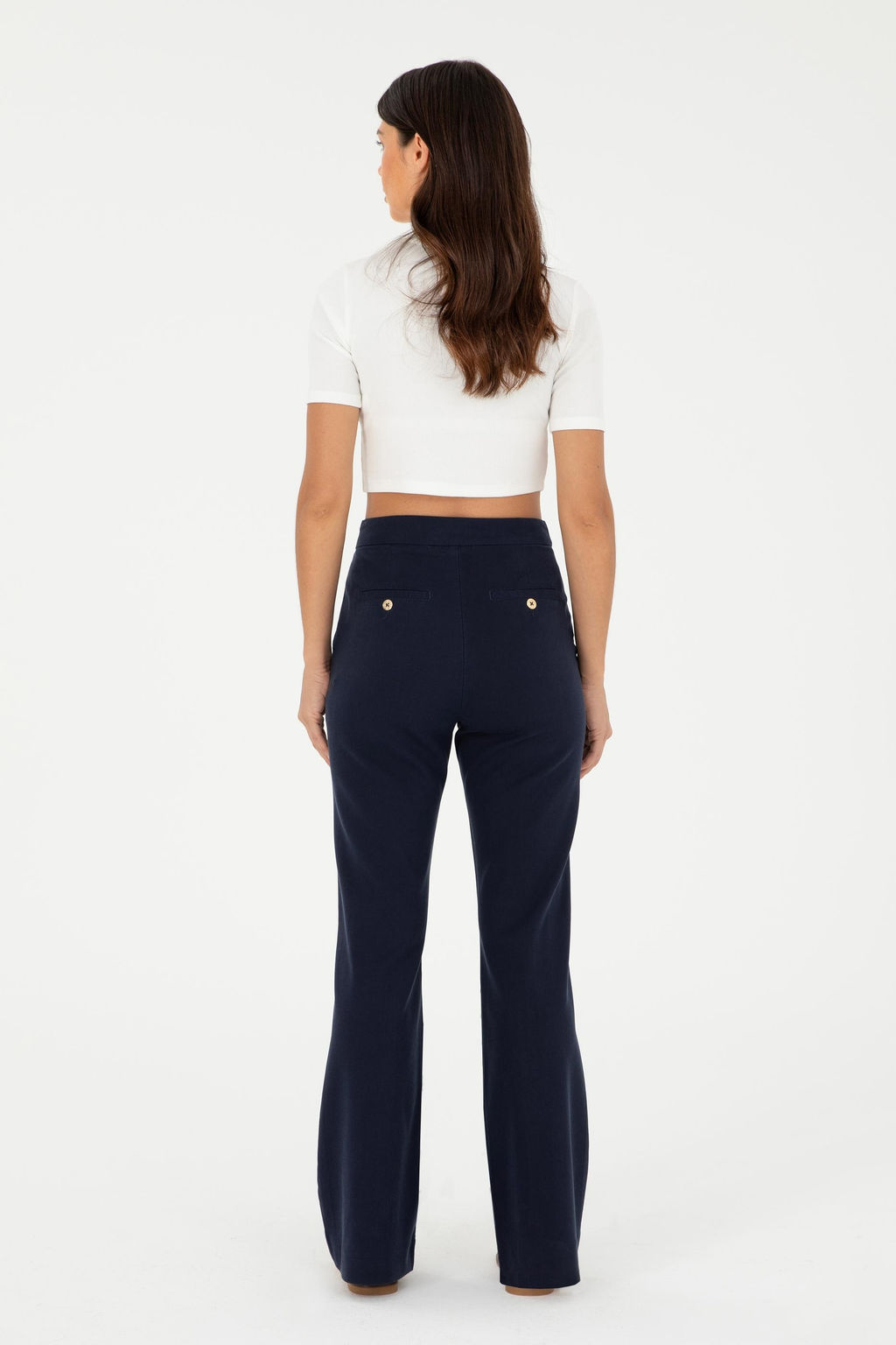 U. S. Polo Assn / Женские темно-синие брюки из плотной ткани - U.s. polo assn фото 4