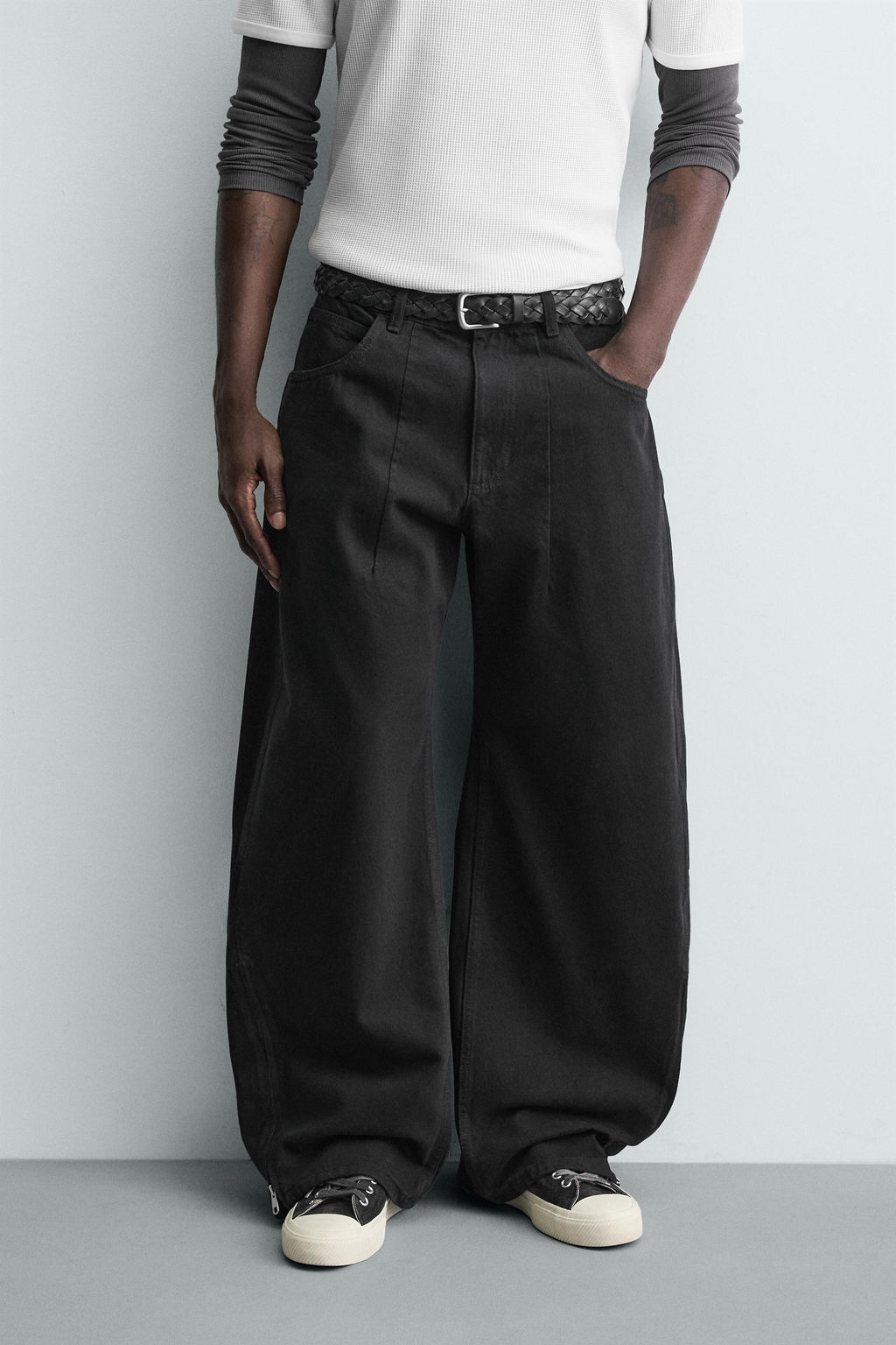 JEANS BALLOON FIT CREMALLERA / Negro - Zara фото 2