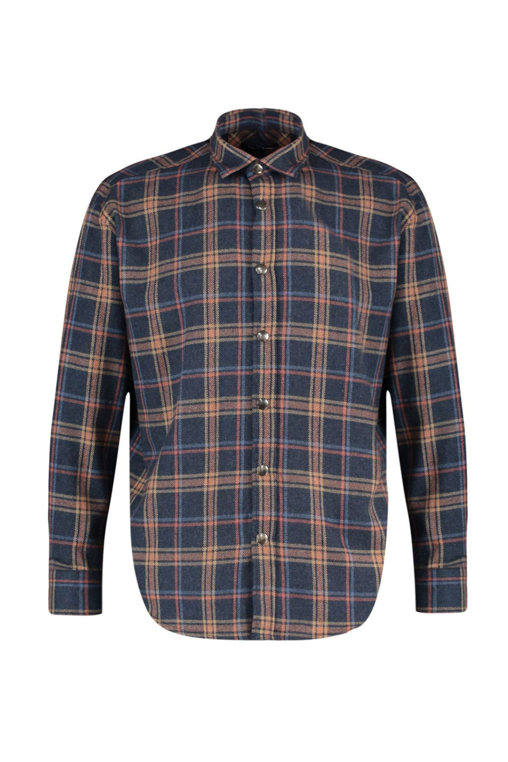 Lacivert Unisex Oversize C?tc?t Kapamal? Oduncu Ekose Gomlek TMNAW22GO0745 - Trendyolmilla фото 7