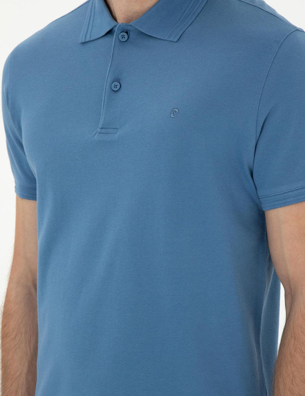Koyu Mavi Slim Fit Basic Ti__rt - Pierre cardin фото 7