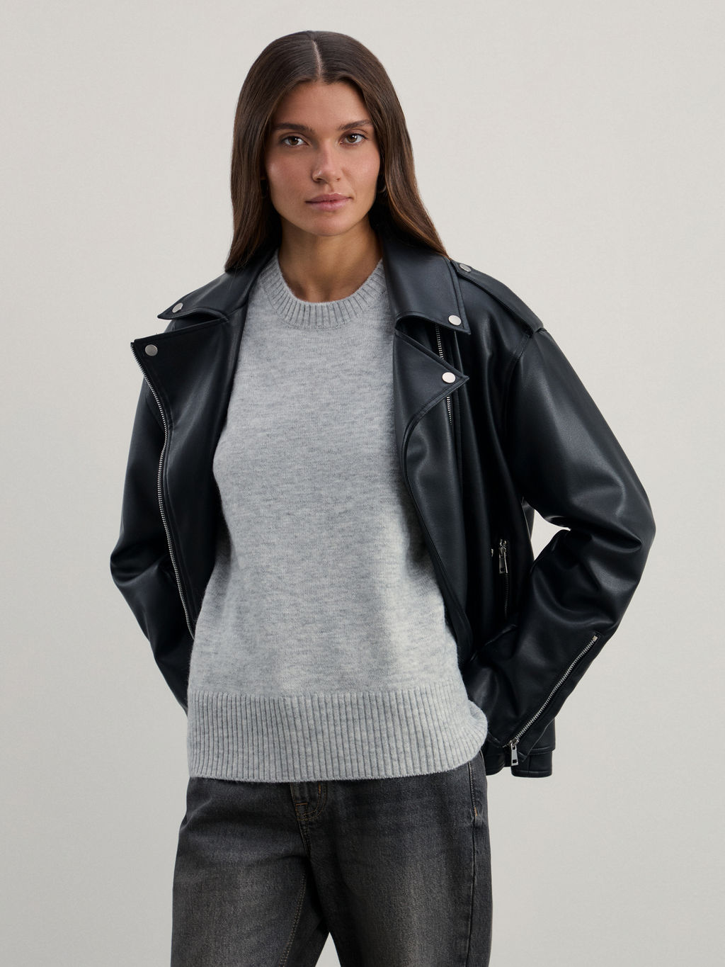 Базовый джемпер с добавлением шерсти / Zarina  фото 2